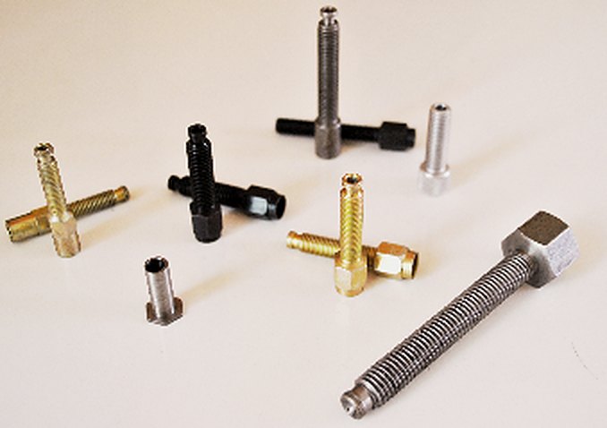 Adjusters and threaded parts — production samples